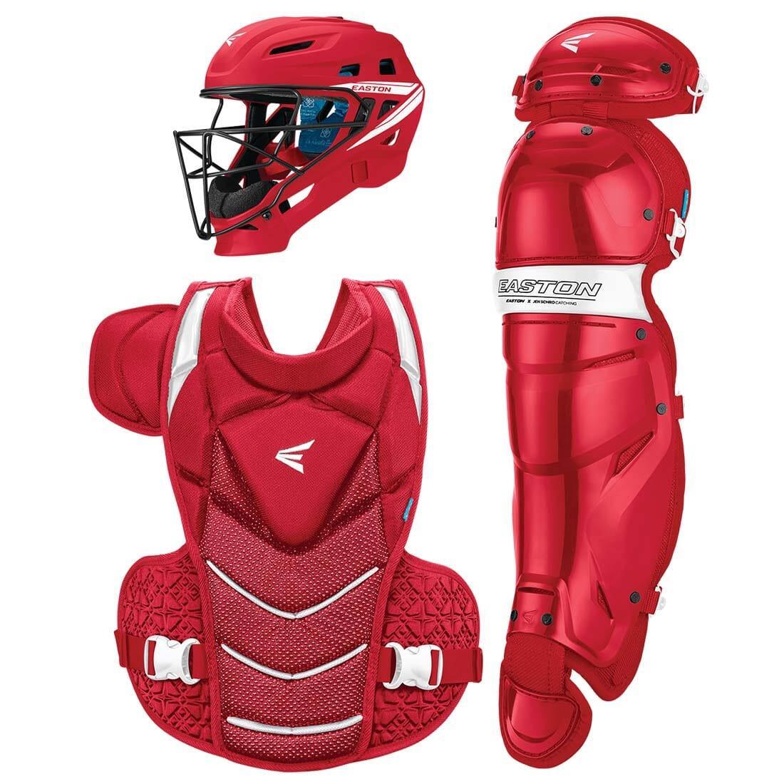 Easton Jen Schro The Very Best Catcher's Set - Youth & Adult Baseball Catcher's Gear Kit with Chest Protector, Leg Guards & Helmet | Perfect for Baseball Training, Games & Practice Sessions