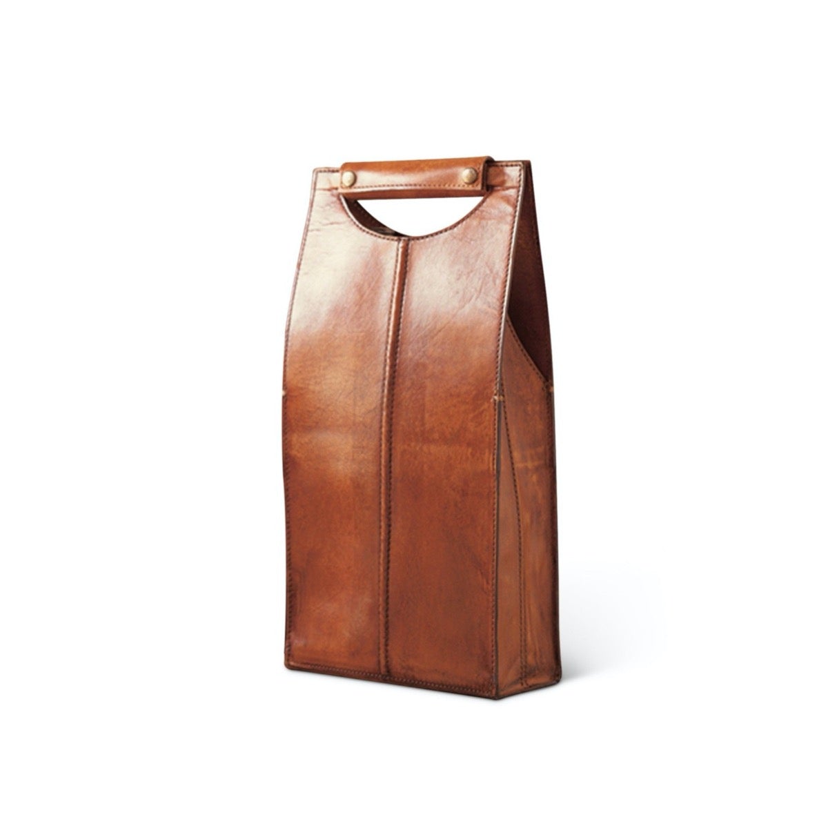 Premium Genuine Leather Wine Bottle Carrier - Double Bottle Holder for Picnics, Parties & Gifting | Elegant Wine Tote Bag for Travel & Outdoor Events