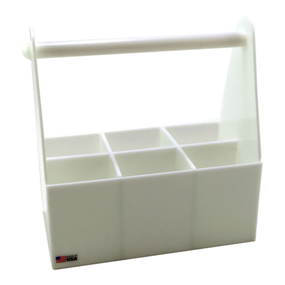 8-Place HDPE Lab Safety Bottle Carrier for 16oz Bottles - Durable Chemical Storage Solution for Laboratories, Schools & Workplaces
