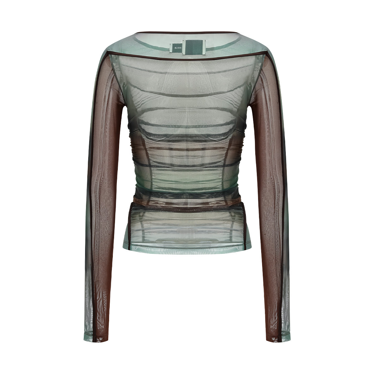 Deconstructed Grenadine Top for Women - Stylish Green Brown Blouse for Casual Wear, Office & Date Night Outfits | Trendy Loose Fit Shirt