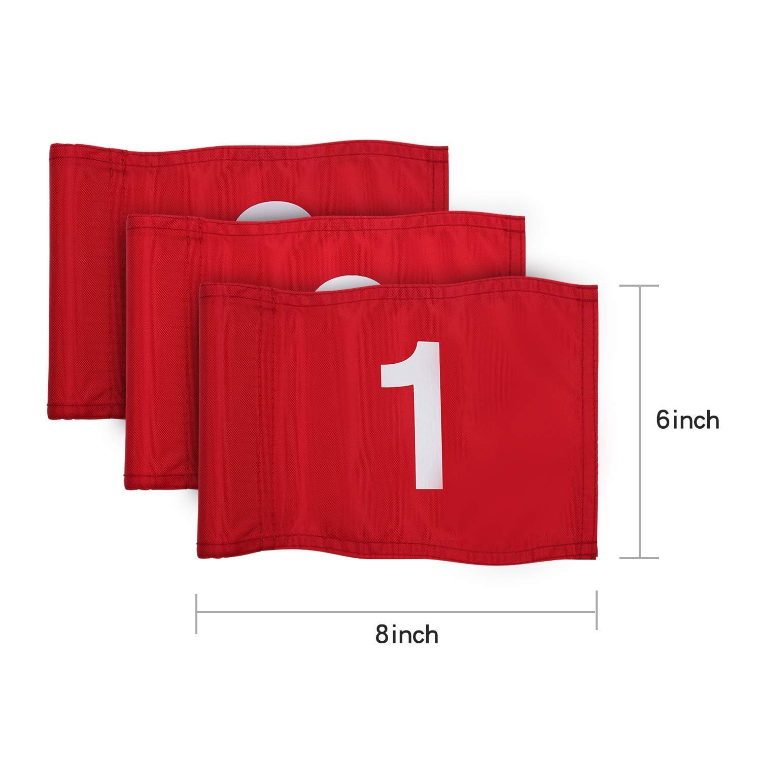 KINGTOP Numbered Golf Flag with Tube Inserted - 8
