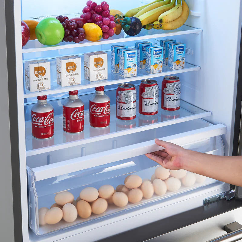 Forno Milano 31 Inch 17.2 cu.ft Bottom Freezer Refrigerator with Right Swing Door - Model FFFFD1785 | Energy Efficient Stainless Steel Kitchen Appliance for Home, Office, or Cafe Use