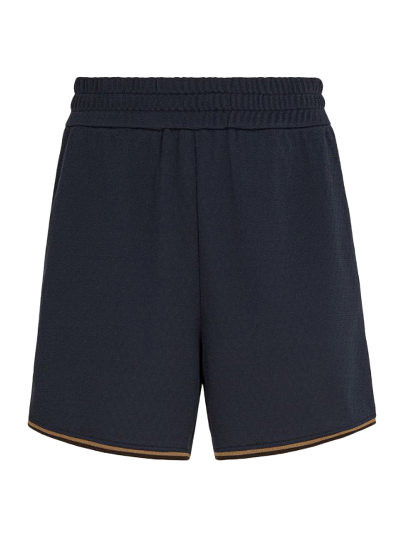 Dark Blue Jacquard Bermuda Shorts for Men - Comfortable & Stylish Casual Wear for Summer, Beach, and Outdoor Activities