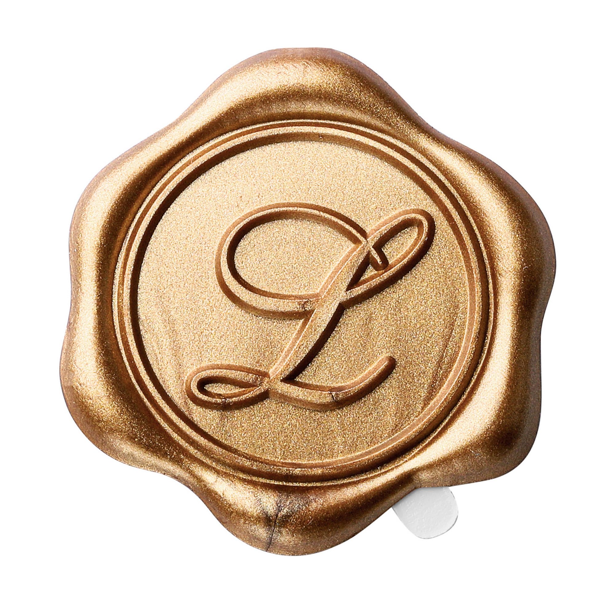 Yoption Initial Alphabet L Adhesive Wax Seal Stickers - 50 Pack Gold Letter Wax Seals for Envelopes, Wedding Invitations, Party Favors & Christmas Cards - Self-Adhesive Decorative Stickers for DIY Crafts, Scrapbooking & Stationery