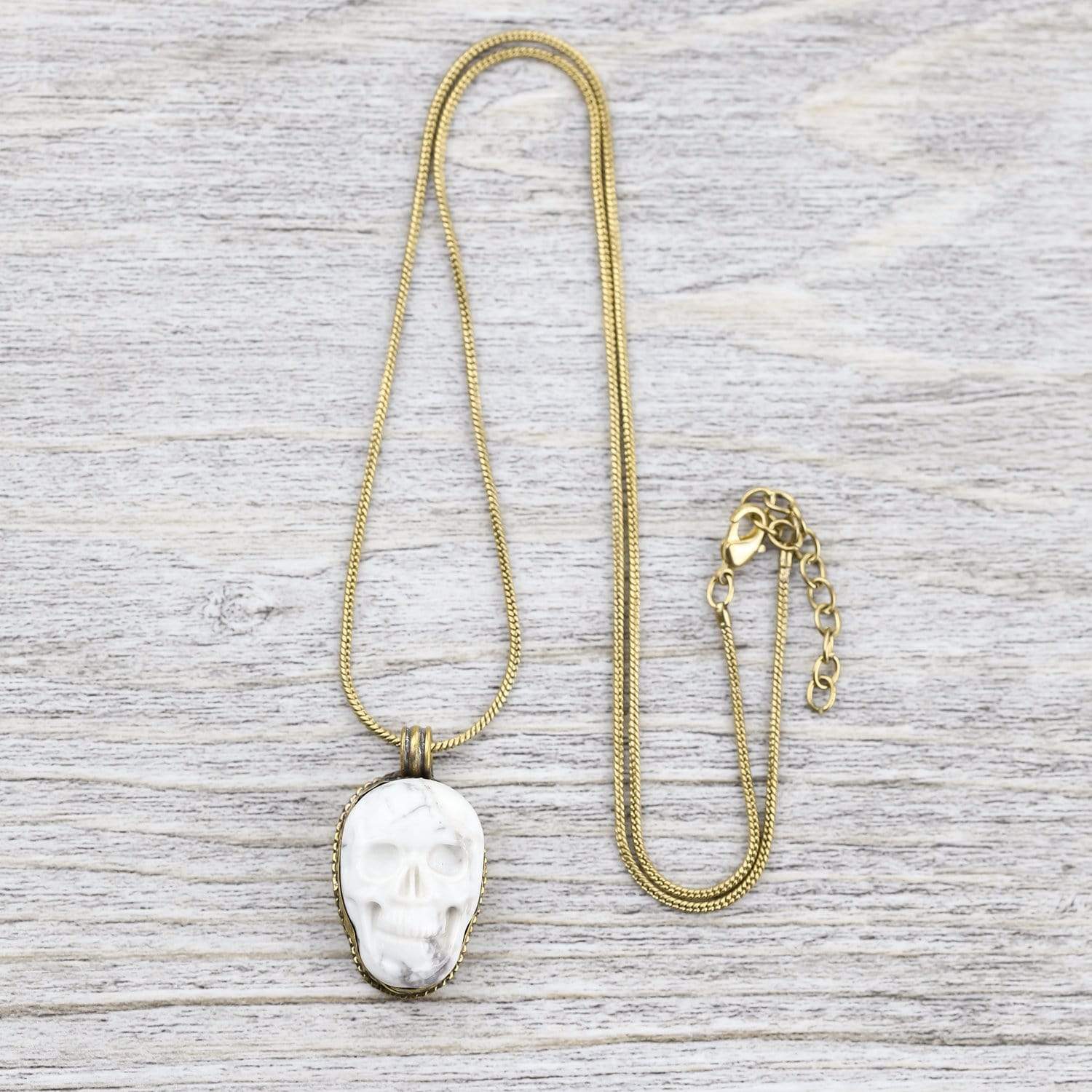 Granite Skull Reminder Necklace - Gothic Jewelry for Men & Women - Perfect for Halloween, Punk Fashion & Unique Gifts