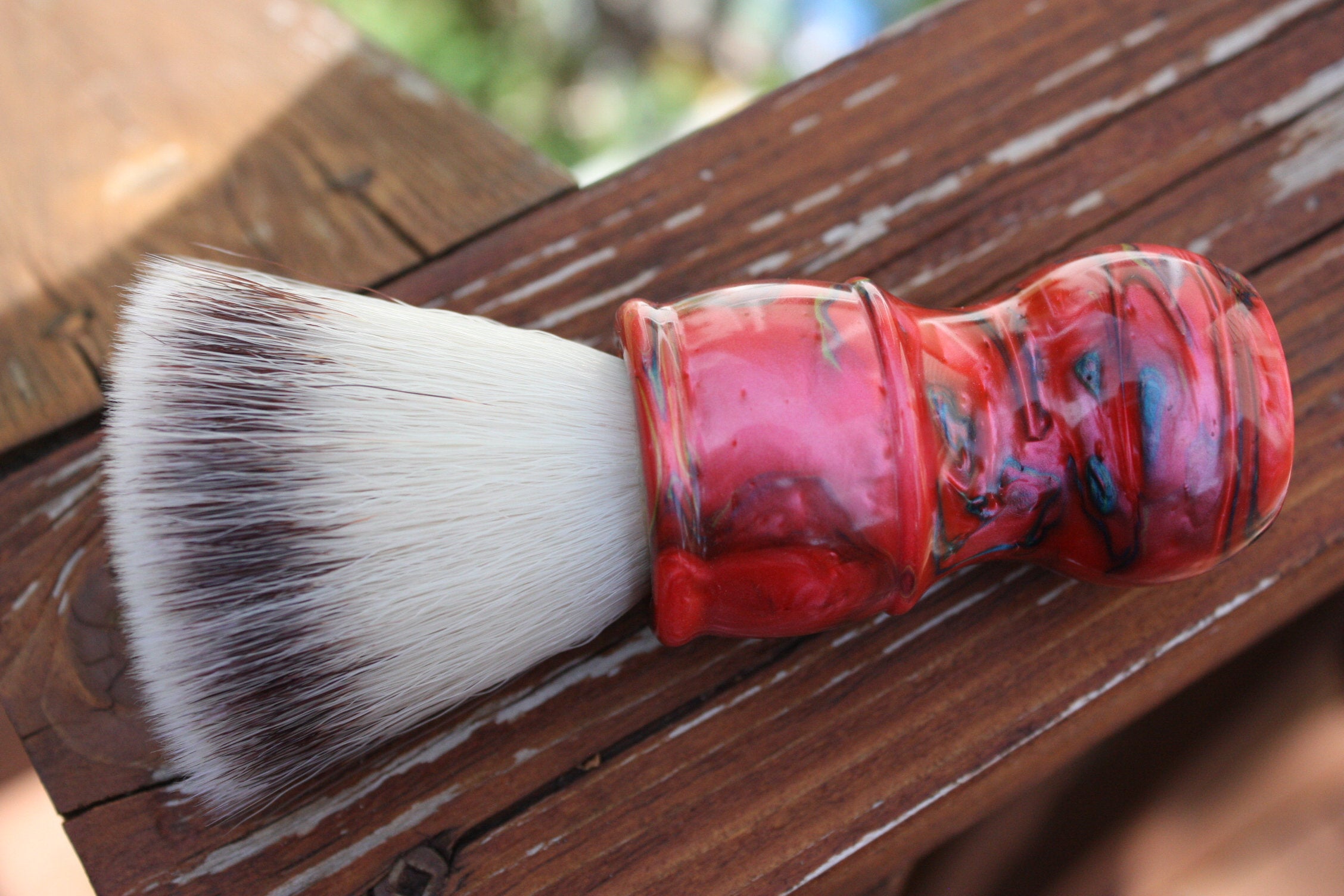 24mm Flat Top Synthetic Hair Paint Brush with Ruby Ripple Handle - Perfect for Acrylic, Oil & Watercolor Painting, DIY Art Projects & Professional Artwork