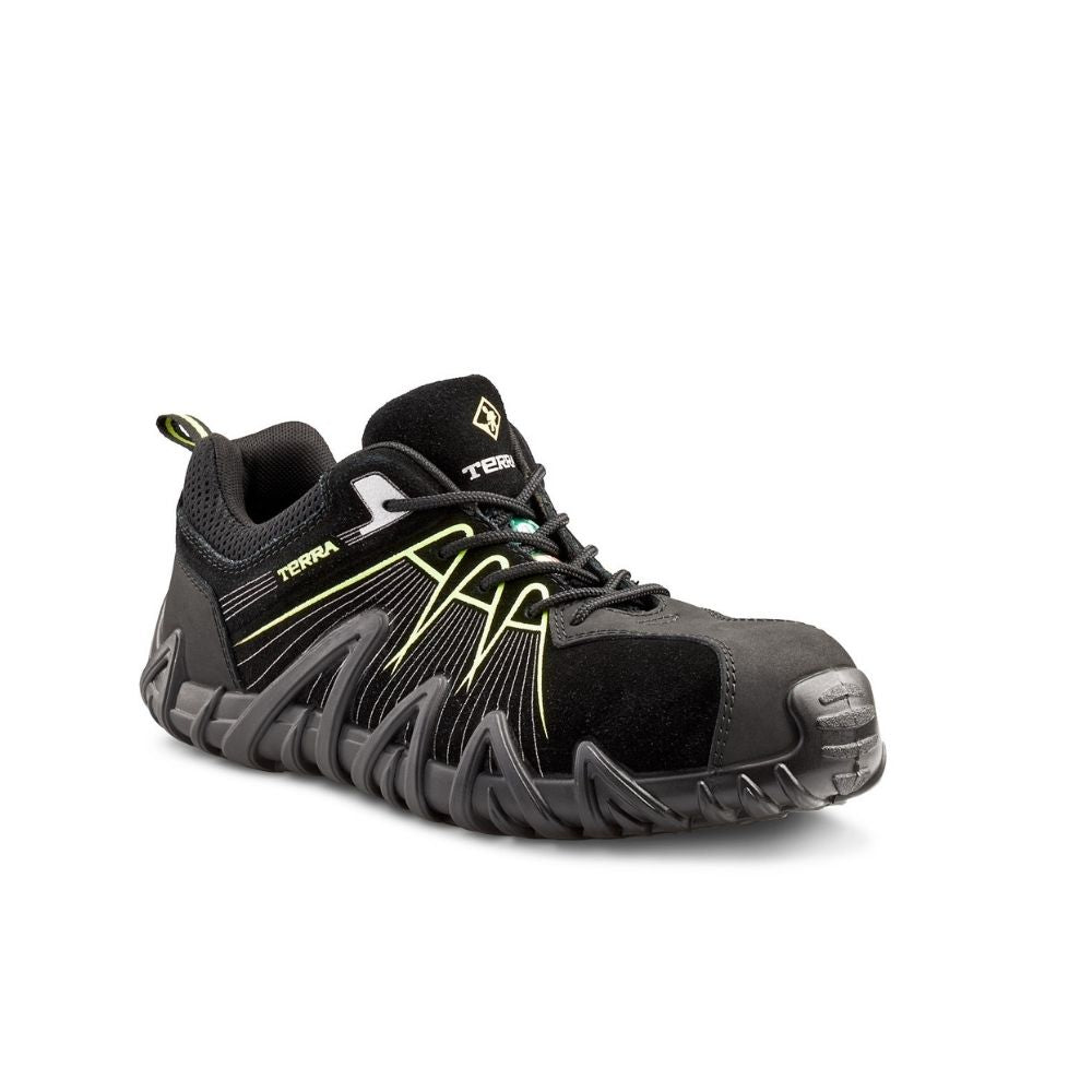 Terra Spider X Unisex Lightweight Composite Toe Work Shoes TR108008BLL - Yellow & Black Safety Boots for Construction, Warehouse & Outdoor Work