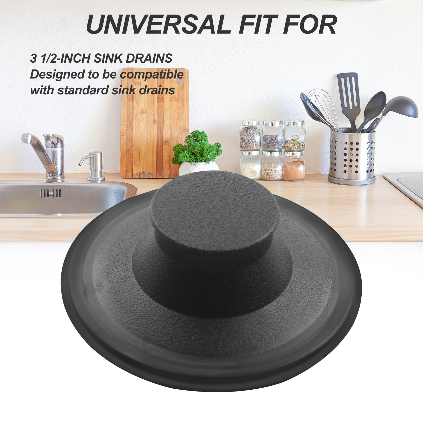 InSinkErator STP-PL Sink Stopper - 2 Pack Kitchen Drain Plug for Garbage Disposal, Fits Standard 3-1/2