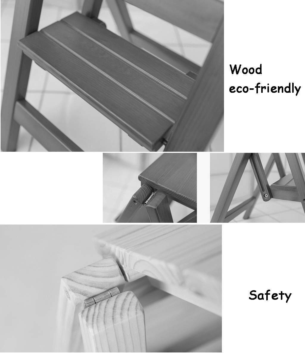 DASHADAO Folding 4-Step Portable Stool - Indoor Climbing Stool, Lightweight Step Ladder for Home, Kitchen, Bathroom & Garden - Perfect as Step Stool, Bar Stool, Dining Chair & Household Tool