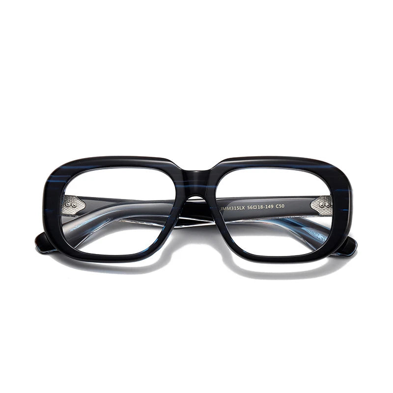 Aror Unisex Full Rim Square Thick Acetate Eyeglasses 842315 - Stylish & Durable Frames for Men & Women - Perfect for Work, Reading & Fashion Accessories