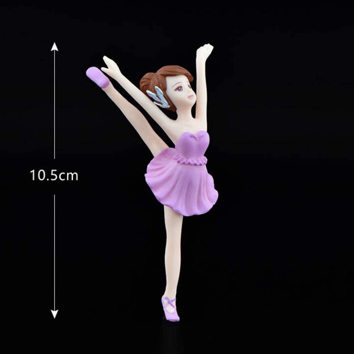 4 Pcs Ballet Girl Miniature Figurine Toys - Ballerina Doll Playset for Cake Toppers, Plant Pot Crafts, Dollhouse & Landscape Decor - Perfect for Birthday Parties, Wedding Cakes, Fairy Gardens and Home Decoration