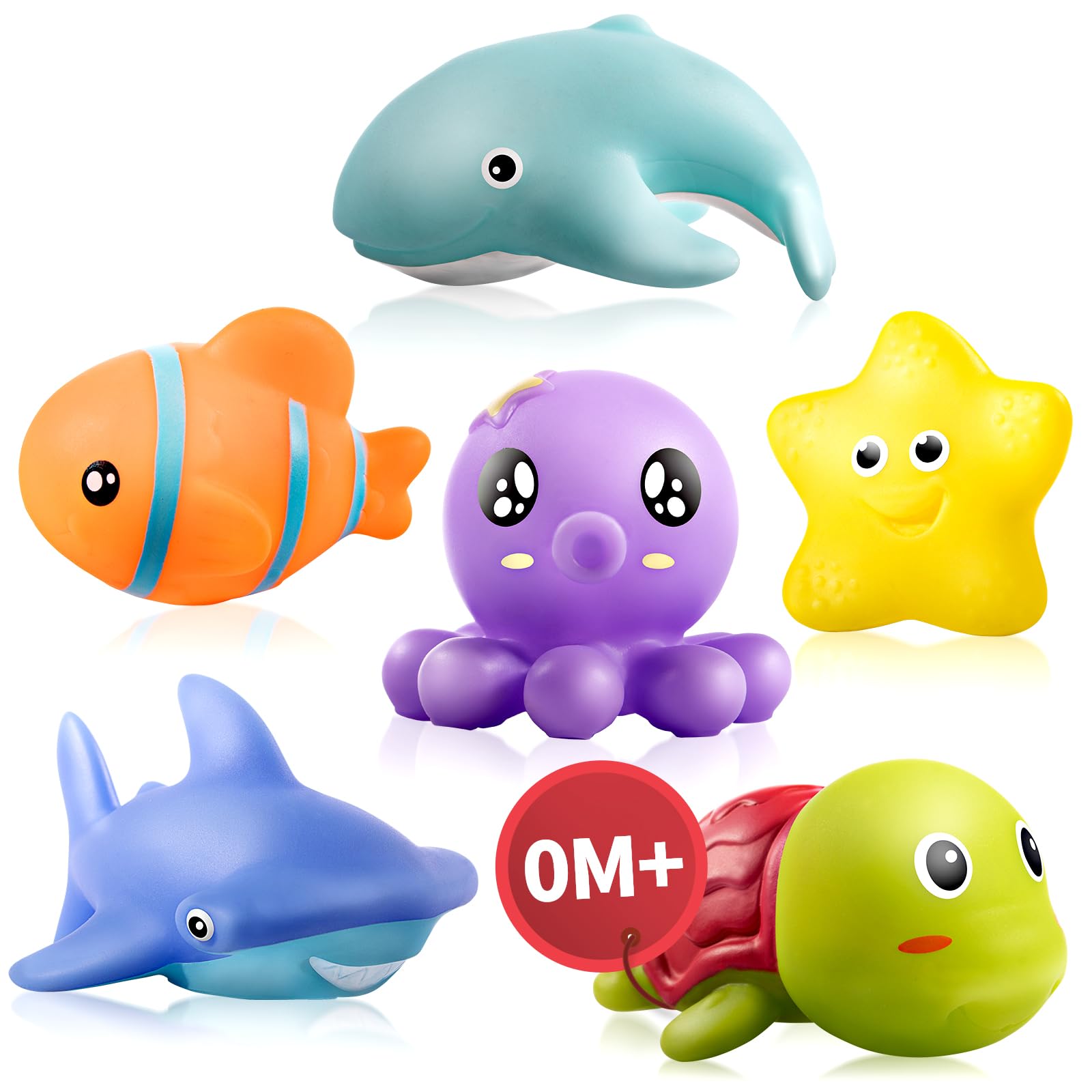 Hely Cancy Baby Bath Toys for Toddlers 1-3 Years - No Hole Safe Bathing Toys for Infants Boys & Girls, Fun Water Play Shower & Pool Toys for Sensory Development