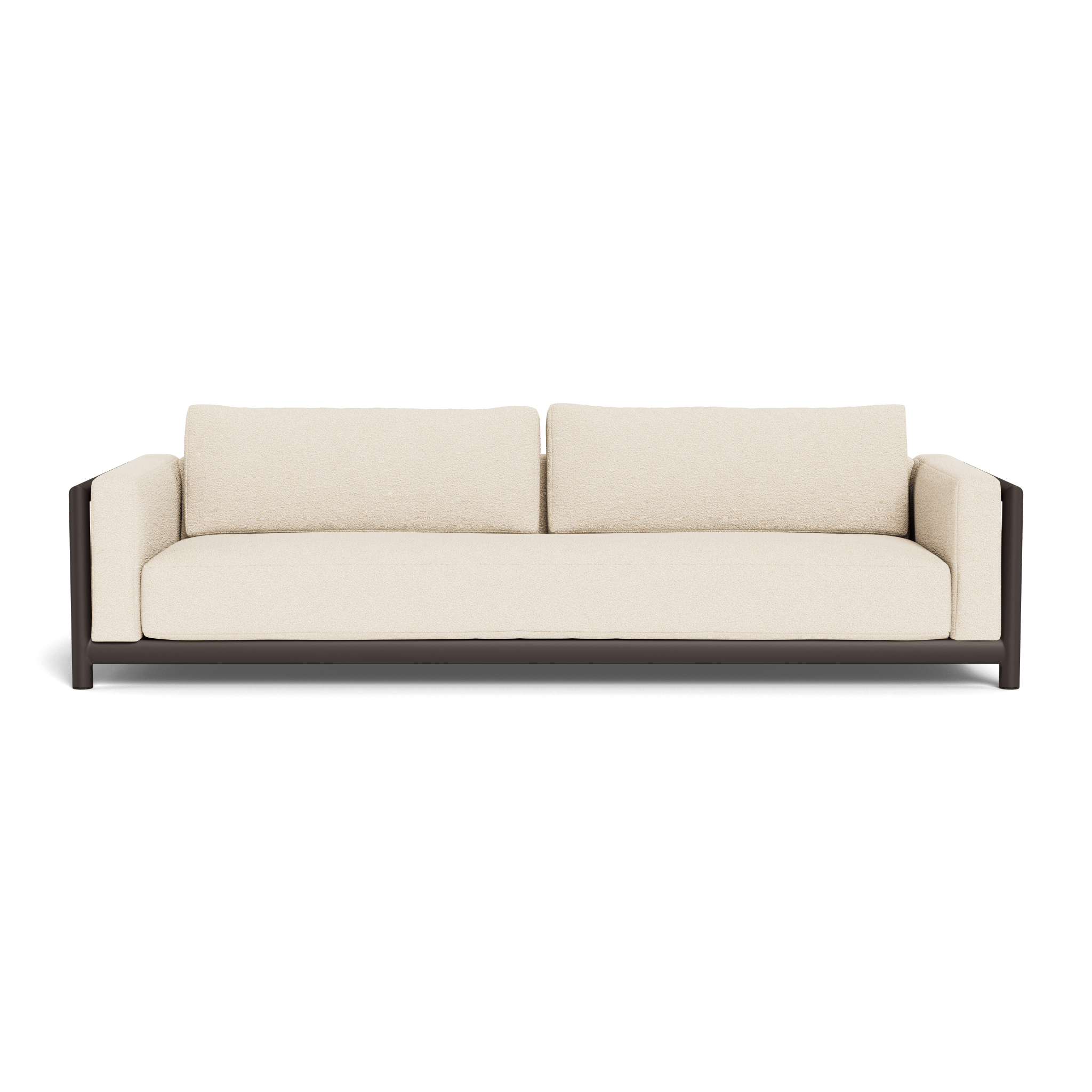 Moab Sofa 108 - Modern 3-Seater Fabric Couch with Sturdy Wooden Legs for Living Room, Lounge, and Office Use