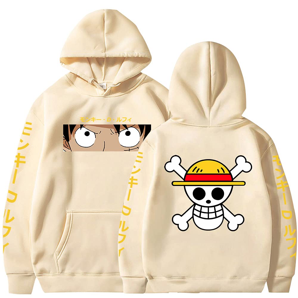 Anime Hoodie Monkey D Luffy Sweatshirt - One Piece Cosplay Pullover for Men & Women - Perfect Gift for Anime Fans & Casual Wear