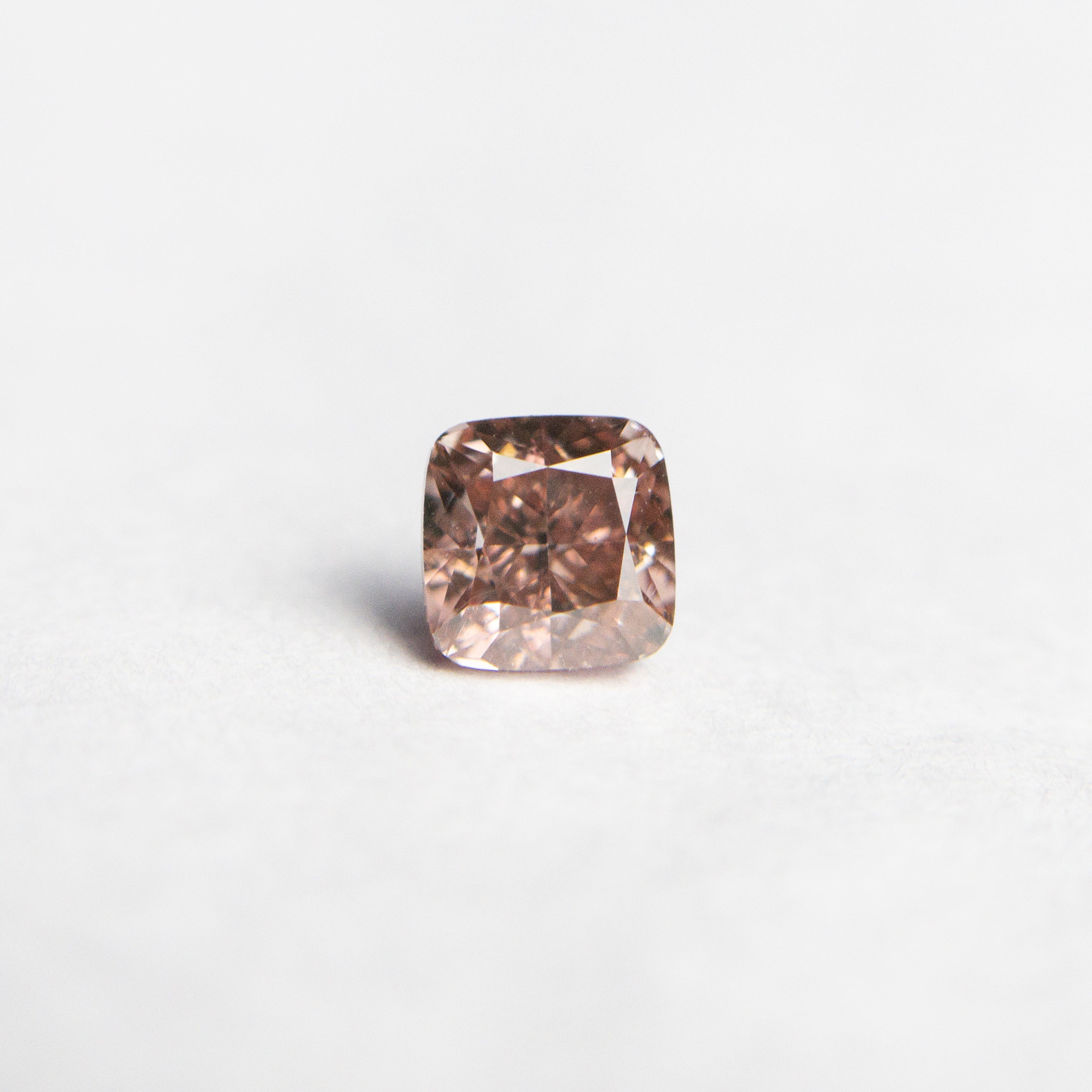 0.31ct GIA Certified Fancy Deep Brownish Orangy Pink Cushion Cut Diamond - 3.57x3.54x2.57mm SI1 Clarity | Engagement Ring, Wedding Jewelry, Anniversary Gift