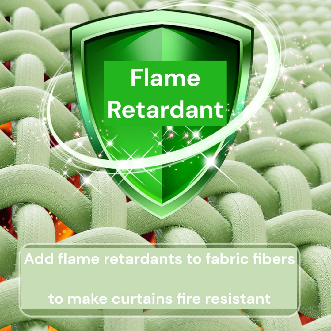 Veda Polyester Fire Retardant Blackout Grommet Curtains - Thermal Insulated Window Drapes for Bedroom, Living Room & Office (Custom Size Available)