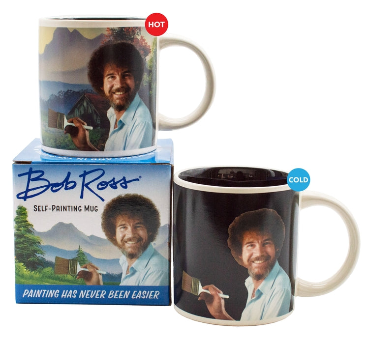 Bob Ross Heat Changing Coffee Mug - Color Changing Ceramic Mug with Famous Painting - Perfect Gift for Artists & Coffee Lovers (Office, Home, Gifts)