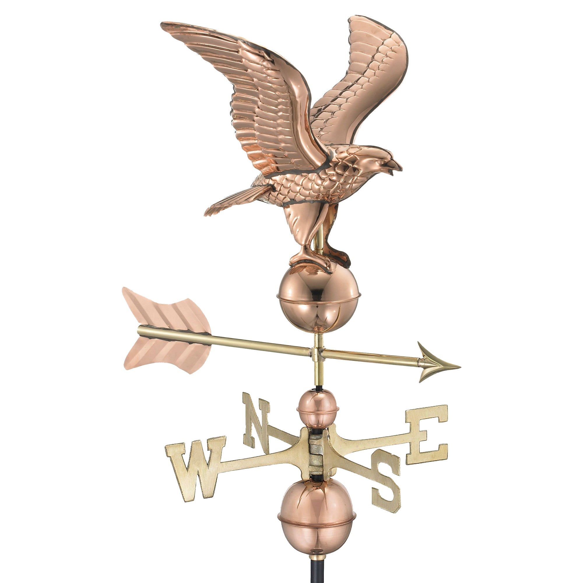 American Eagle Weathervane - Handcrafted Copper Outdoor Decor for Garden, Yard & Farmhouse - Perfect for Rustic Home & Countryside Decorations