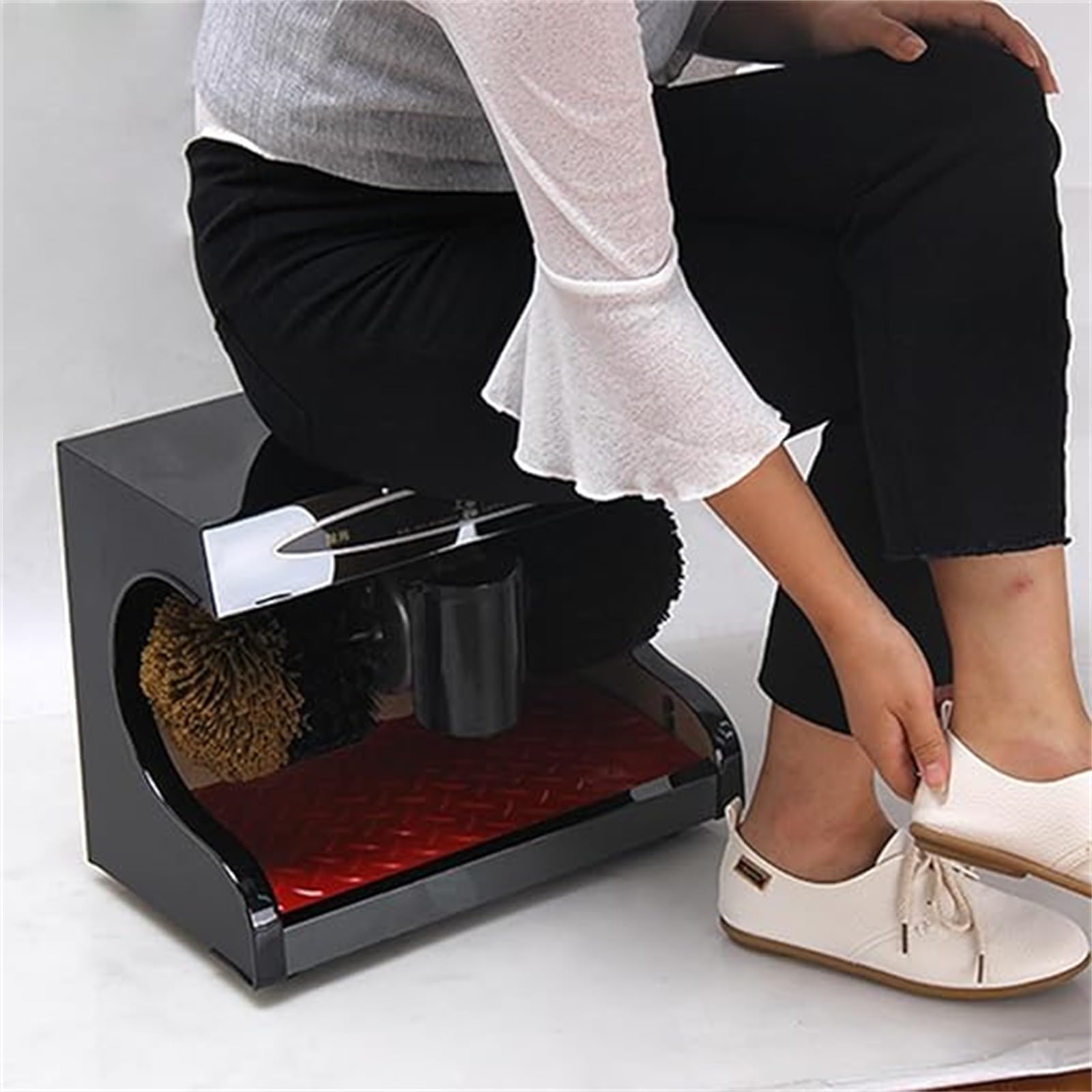 Automatic Induction Shoe Polisher - Electric Shoe Polishing Machine for Home & Hotel Use - Portable Leather Shoe Cleaning Kit - Perfect for Lobby, Office, and Household Shoe Care