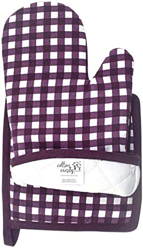 Premium Cotton Candy Oven Mitt & Pot Holder Set - 100% Cotton Heat Resistant Kitchen Accessories (8