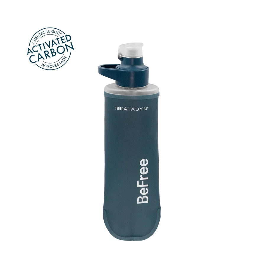 Katadyn BeFree AC 0.5L Water Filter Bottle - Portable Microfilter for Hiking, Camping & Travel - Slate Blue