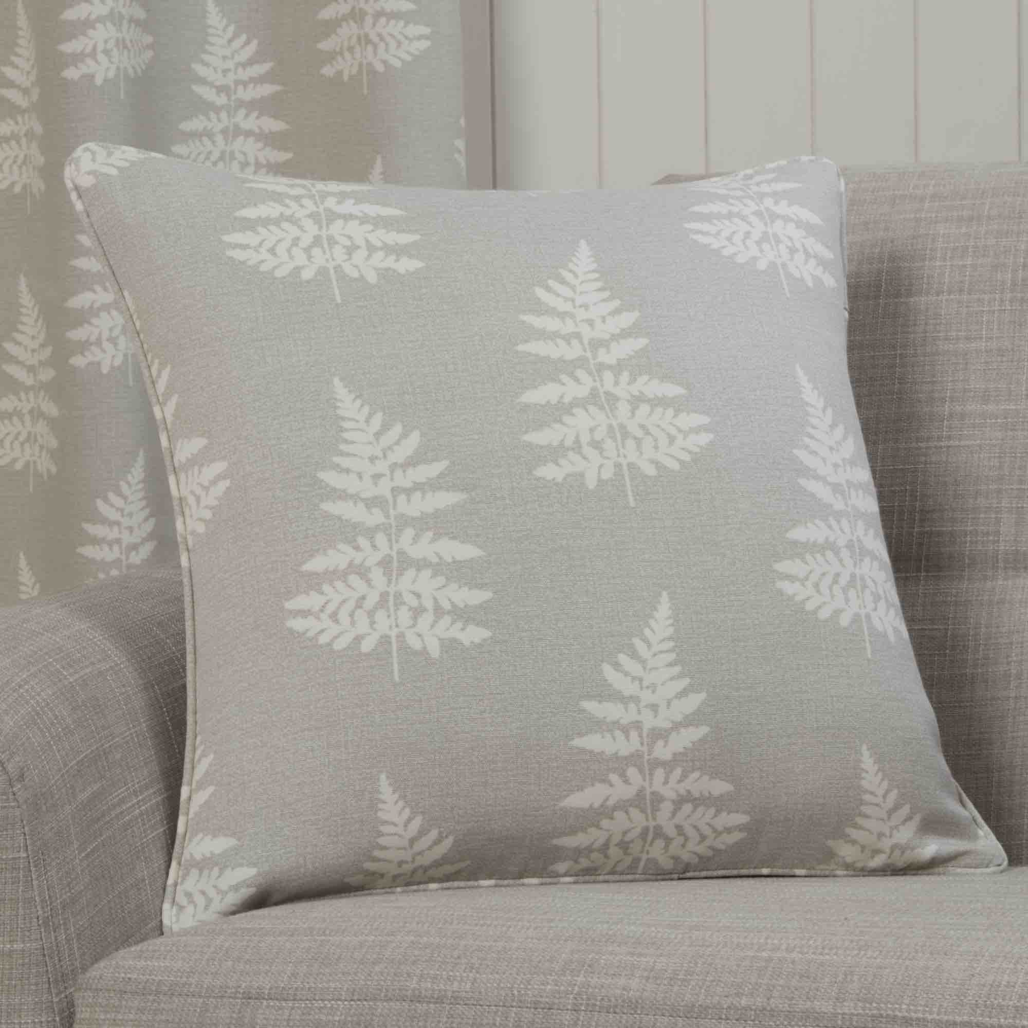 Esher Cushion Cover Silver - Soft & Stylish Pillow Case for Sofa, Bed, Living Room Decor