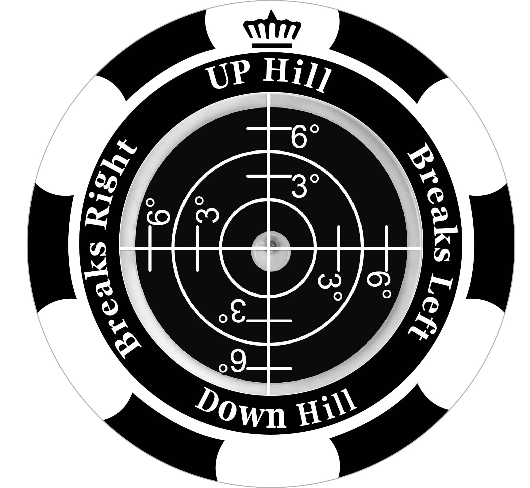 High Precision Golf Green Reader & Ball Marker - Poker Chip Style Bubble Level for Accurate Putting | Golf Accessories for Men | Perfect for Practice & Tournament Play