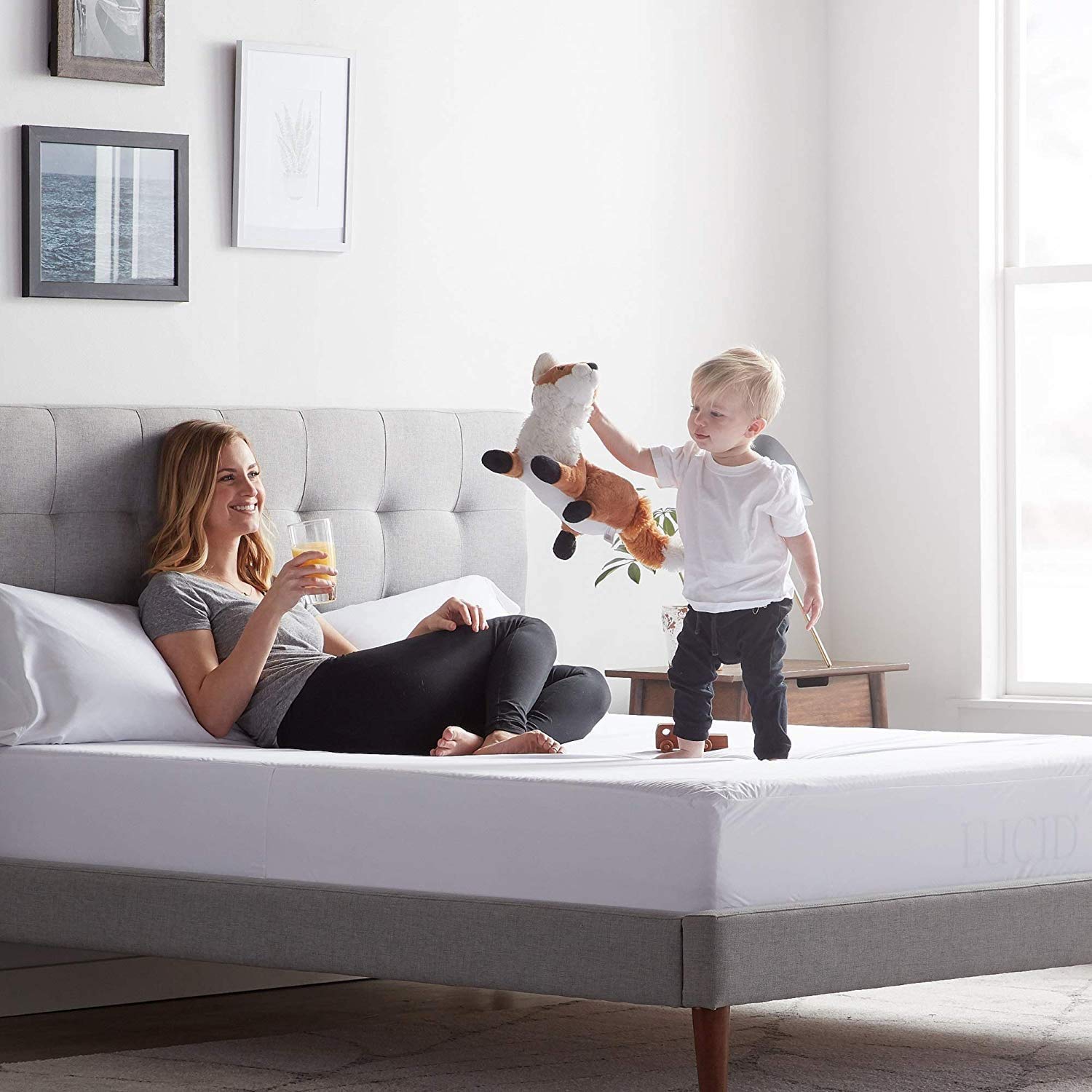 Split Head California King Mattress Protector for Adjustable Beds - 12