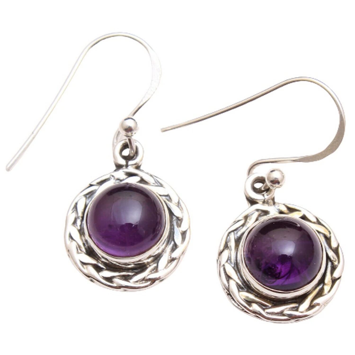 925 Sterling Silver Amethyst Drop Dangle Earrings for Women & Girls | Handmade Jewelry | Elegant Gift for Birthday, Anniversary & Special Occasions
