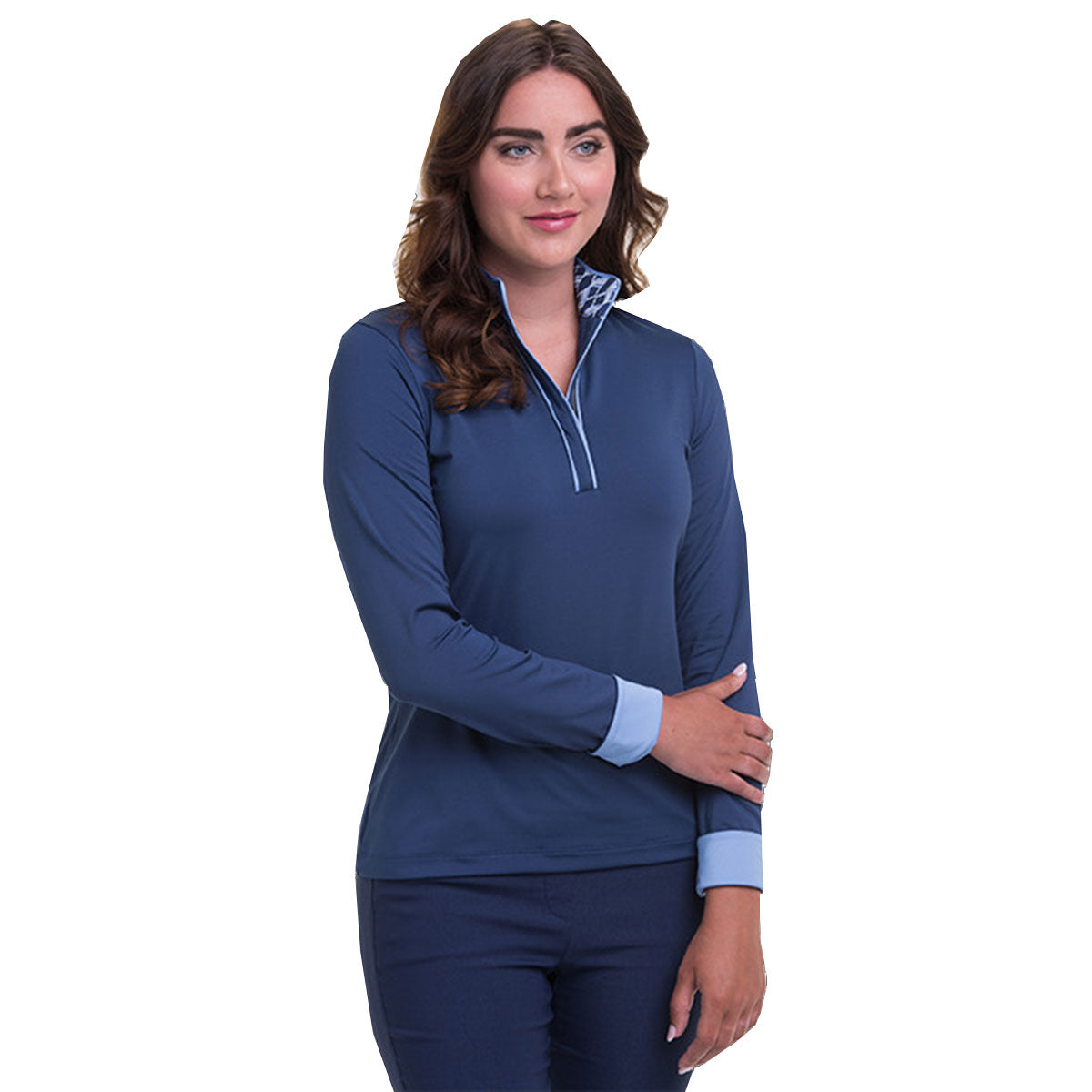 EP New York Women's Mock Neck Long Sleeve Pullover Sweater - Soft Knit Casual Top for Work, Date Night & Fall Layering