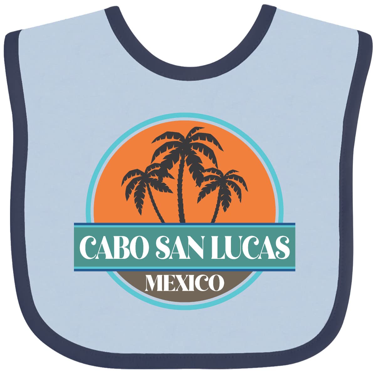 Inktastic Cabo San Lucas Beach Vacation Baby Bib - Soft Cotton Drool Bib for Infants & Toddlers - Perfect for Beach Trips, Travel, and Summer Outings