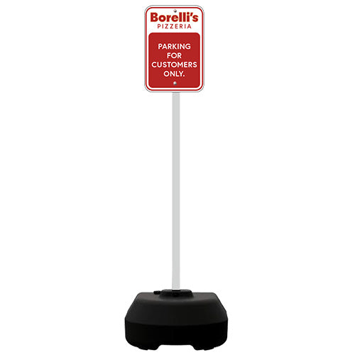 60-Post 24 Rocking Outdoor Portable Parking Lot Sign - Durable Traffic Control for Events, Construction & Parking Management