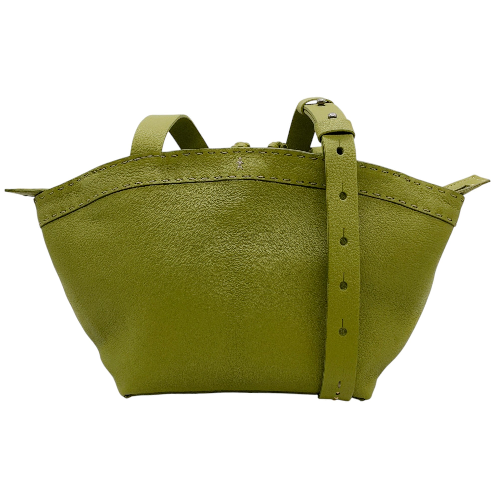 Henry Beguelin Genuine Green Leather Medium Jar Bag - Stylish Handbag for Women, Perfect for Work, Travel & Everyday Use