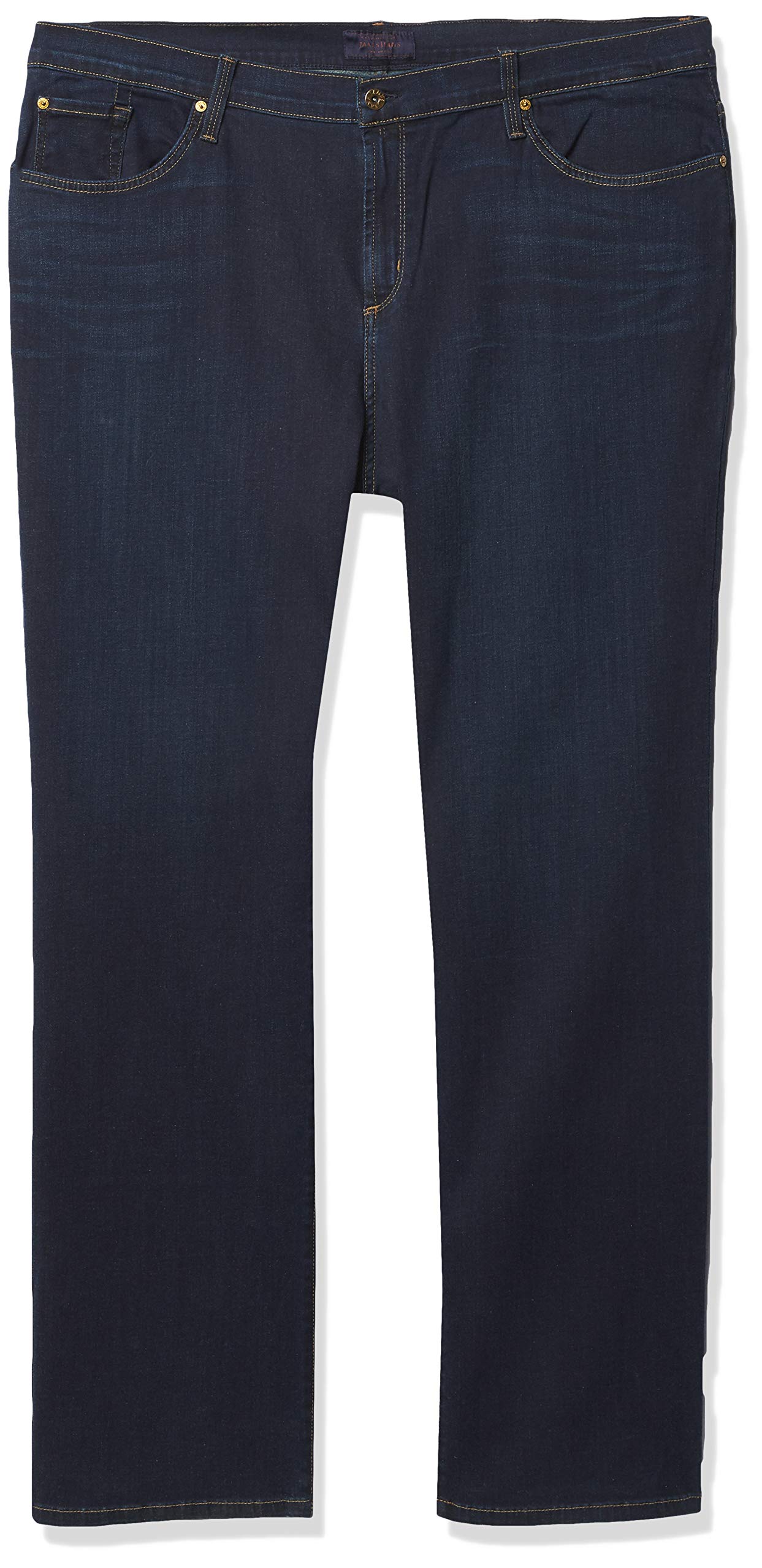 James Jean Women's Plus-Size Hunter Z Straight-Leg Jeans in Kensington Wash - Comfortable Stretch Denim Pants for Casual Wear & Everyday Outfits