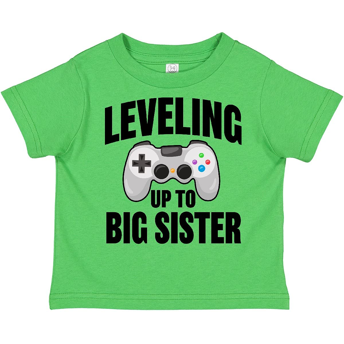 Leveling Up to Big Sister Toddler T-Shirt - Cute Sibling Announcement Shirt for Toddler Girls - Perfect for Gender Reveal, New Baby Announcement & Big Sister Gift