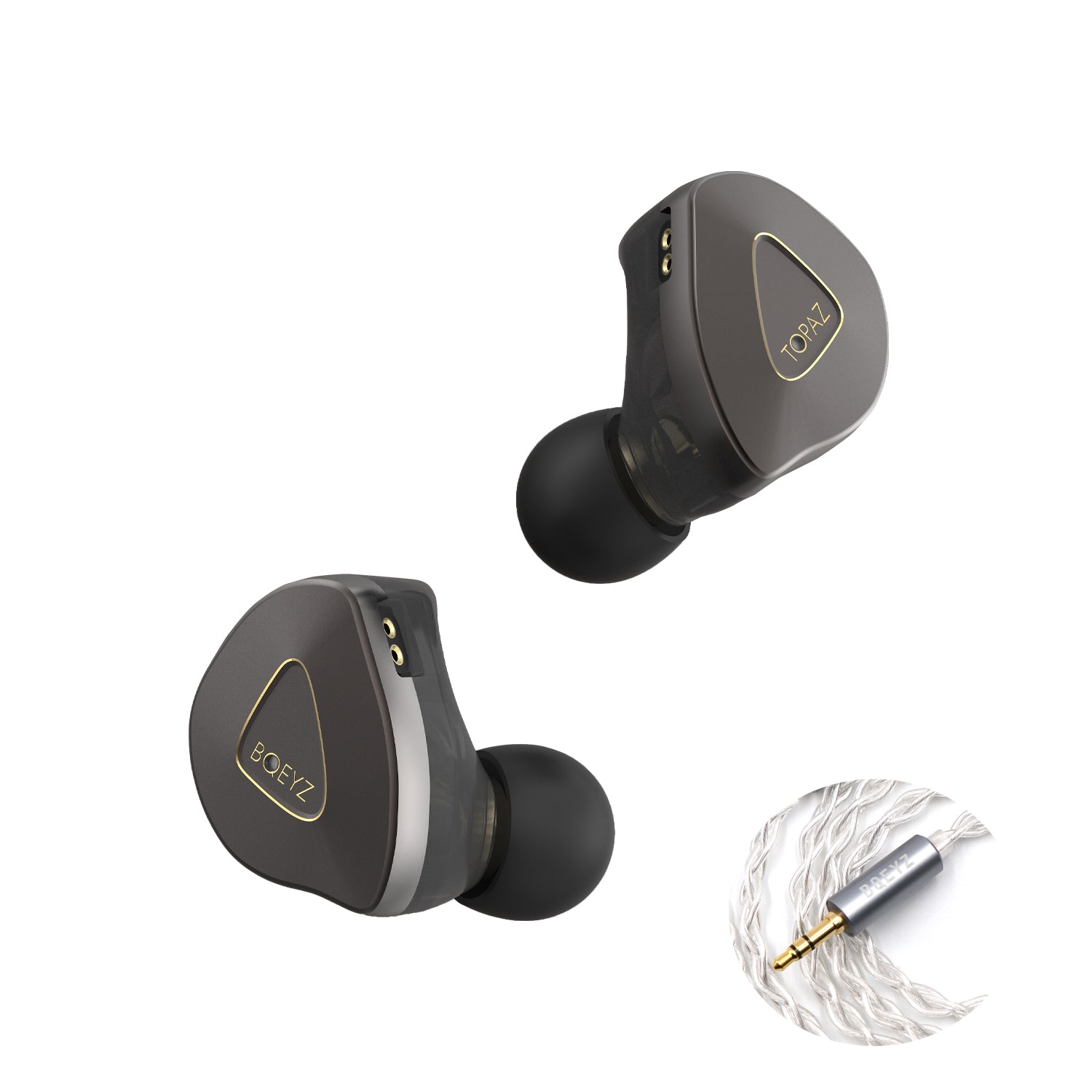 BQEYZ Topaz In-Ear Monitor with Dynamic & Piezoelectric Drivers - High-Fidelity Earphones for Audiophiles, Musicians & Studio Recording