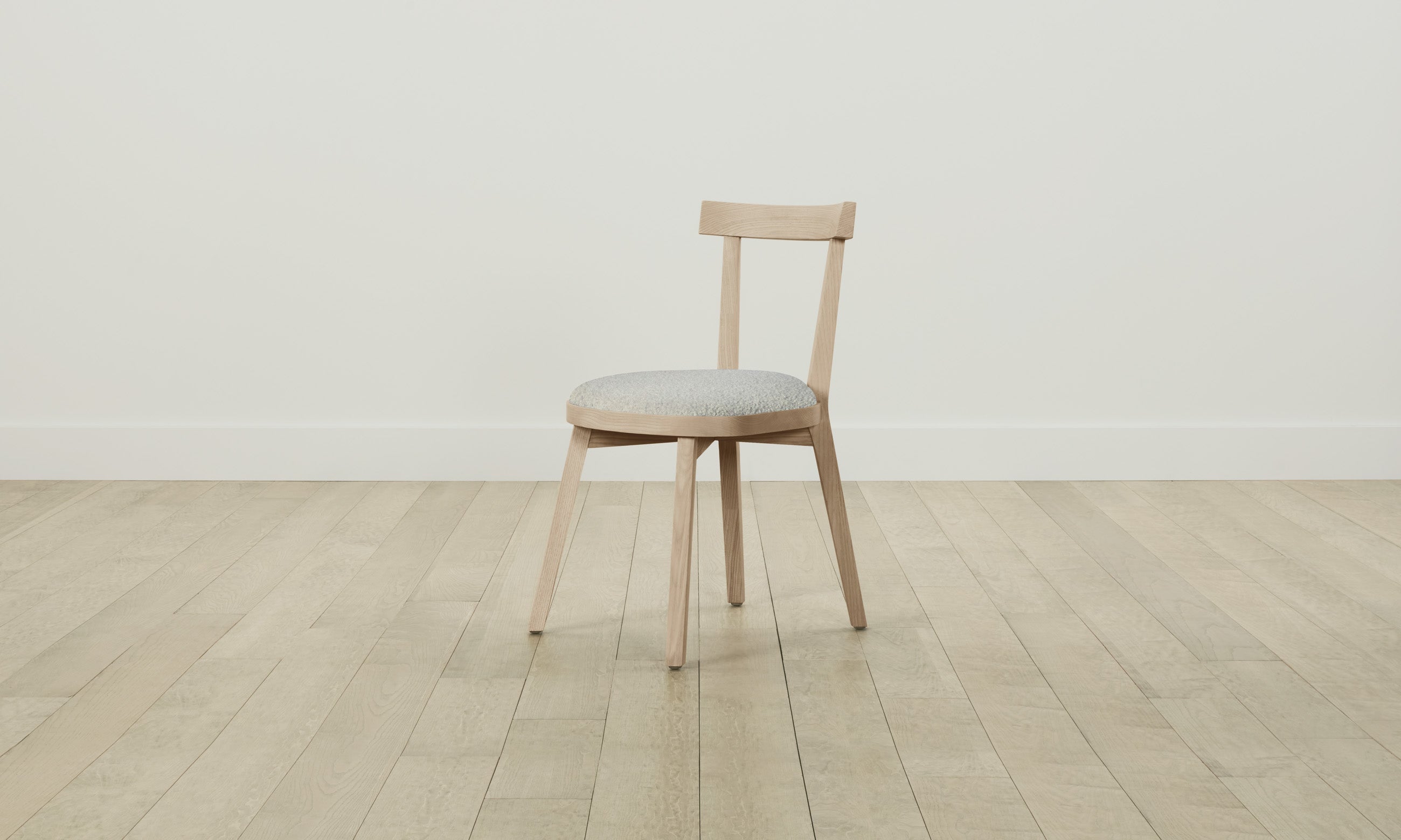 Allen Dining Chair - Modern Woolen Bouclé Upholstered Seat with Solid Wood Legs | Perfect for Kitchen, Dining Room & Home Office | Comfortable & Stylish Seating Solution