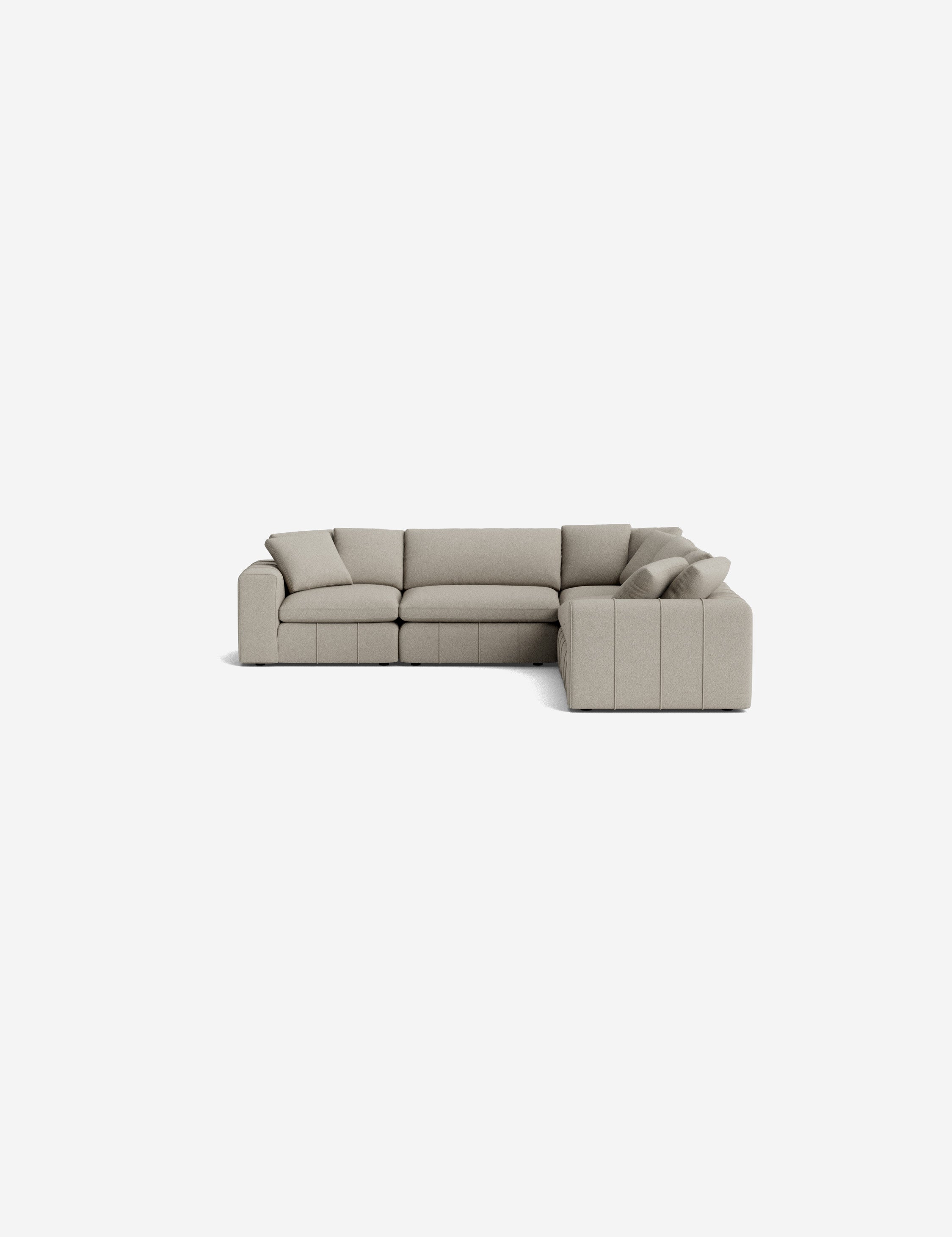 Capella Modular Corner Sectional Sofa - Modern L-Shaped Couch for Living Room, Home Theater & Lounge Areas | Customizable Comfortable Furniture