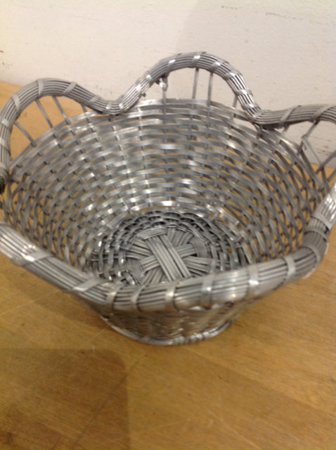 8-Piece Silver Metal Basket Set for Home Organization - Perfect for Kitchen, Bathroom, and Office Storage