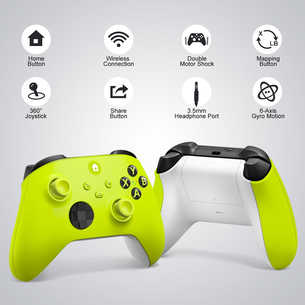 HaeBorl Wireless Gaming Controller for Xbox One, Series X|S & Windows PC - Ergonomic Design with Enhanced Grip for Long Gaming Sessions - Perfect for FPS, Racing & Action Games