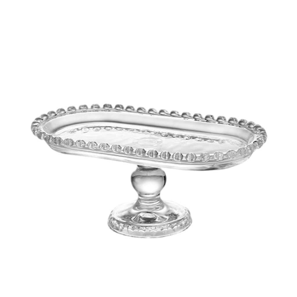Modern Crystal Glass Fruit Serving Tray - Decorative Snack Plate for Kitchen, Dining Table & Party Display - 1PC Elegant Home Decor Serving Dish (Color B, One Size)