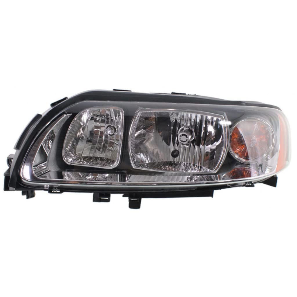 Volvo XC70 Headlight Assembly Replacement (2005-2007) - Driver Side DOT Certified Halogen Headlamp with Bulbs - Compatible with Part #VO2502114 | Perfect for Night Driving & Auto Restoration Projects