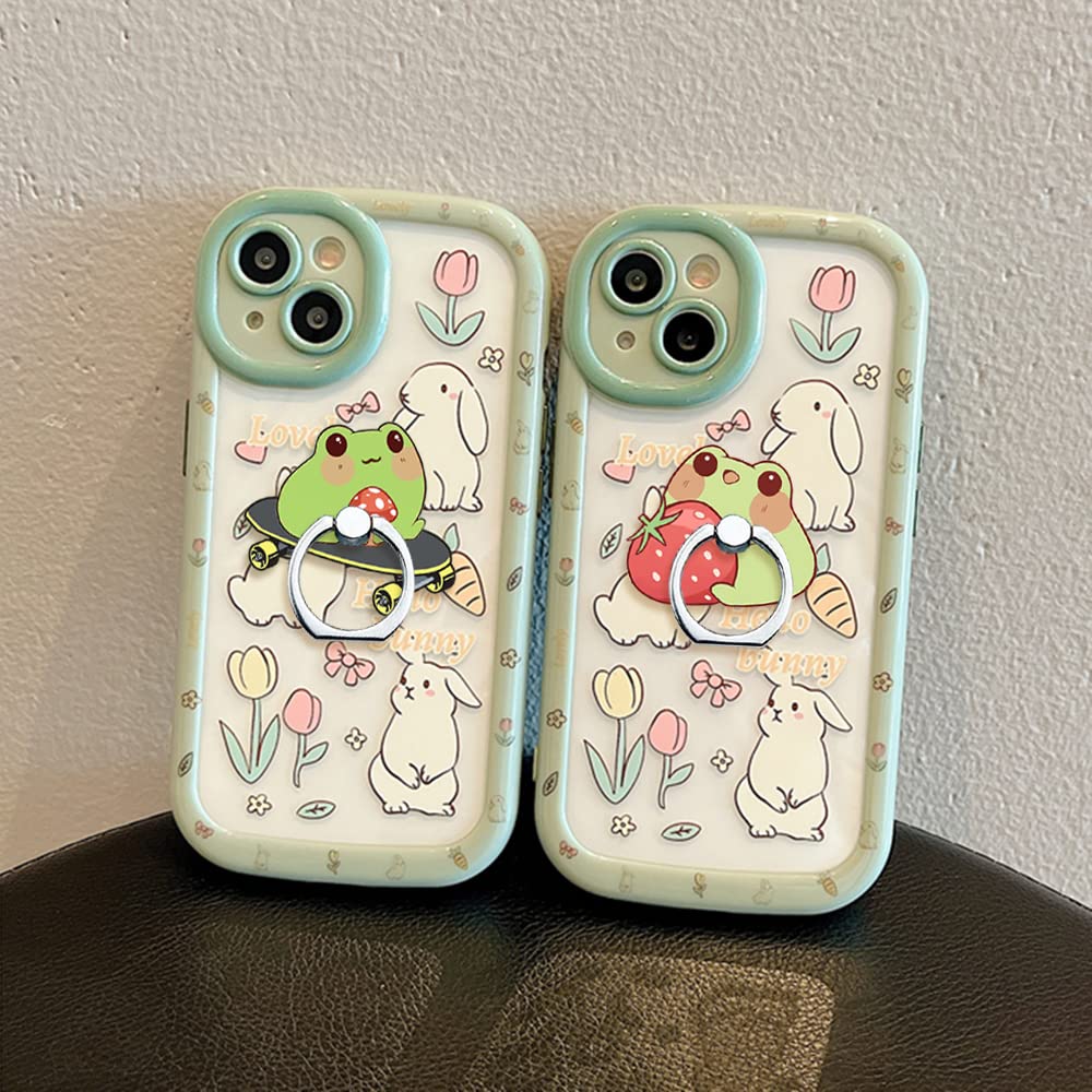 Cute Frog Phone Ring Holder Stand - 360° Rotating Finger Grip for Cell Phones, Smartphones & Tablets | Perfect for Hands-Free Viewing, Selfies & Secure Grip (Frog Design)