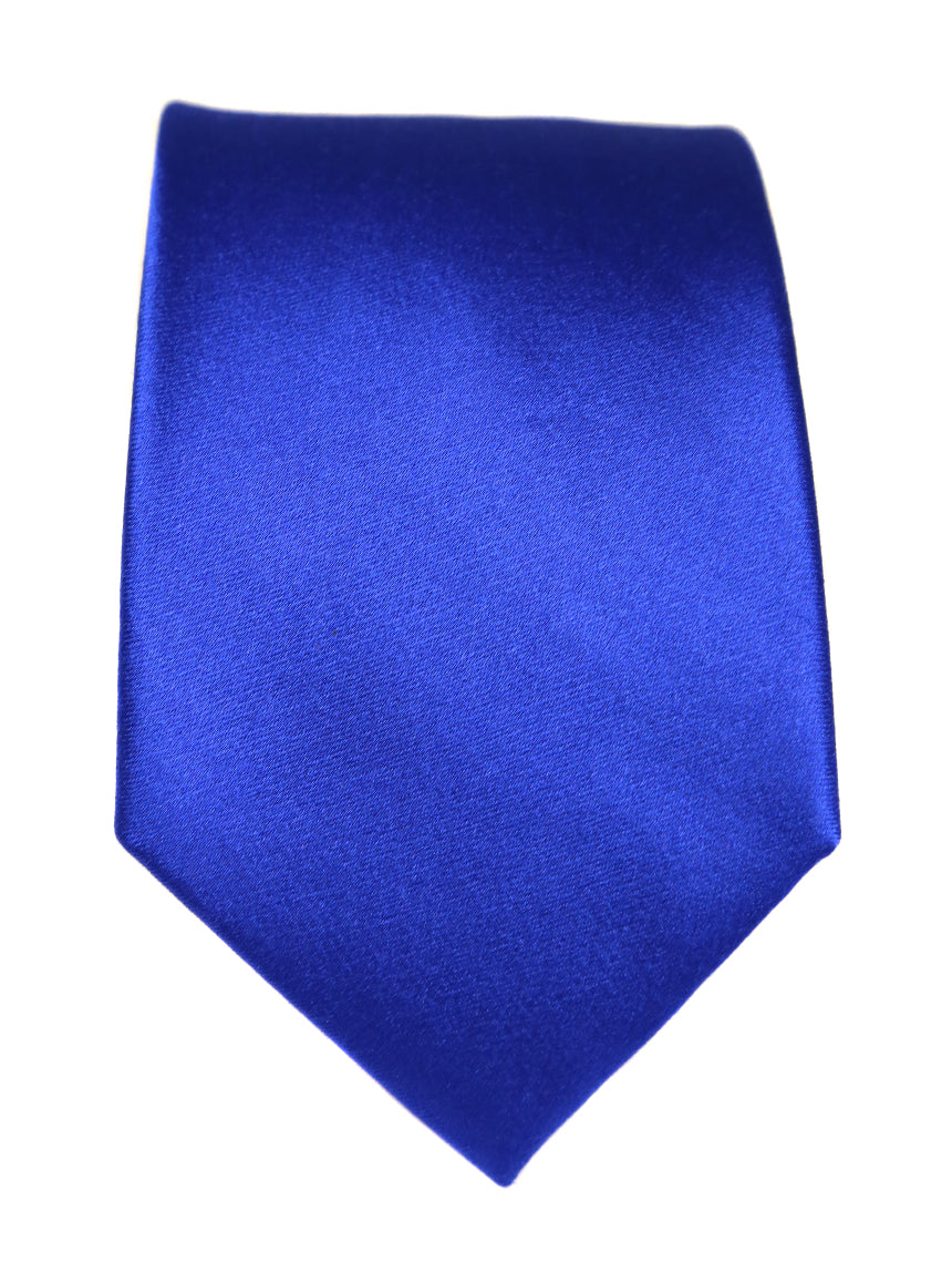 Classic Plain Royal Blue Necktie for Men | Elegant Silk Tie for Business, Weddings & Formal Events | DÉCLIC Premium Collection