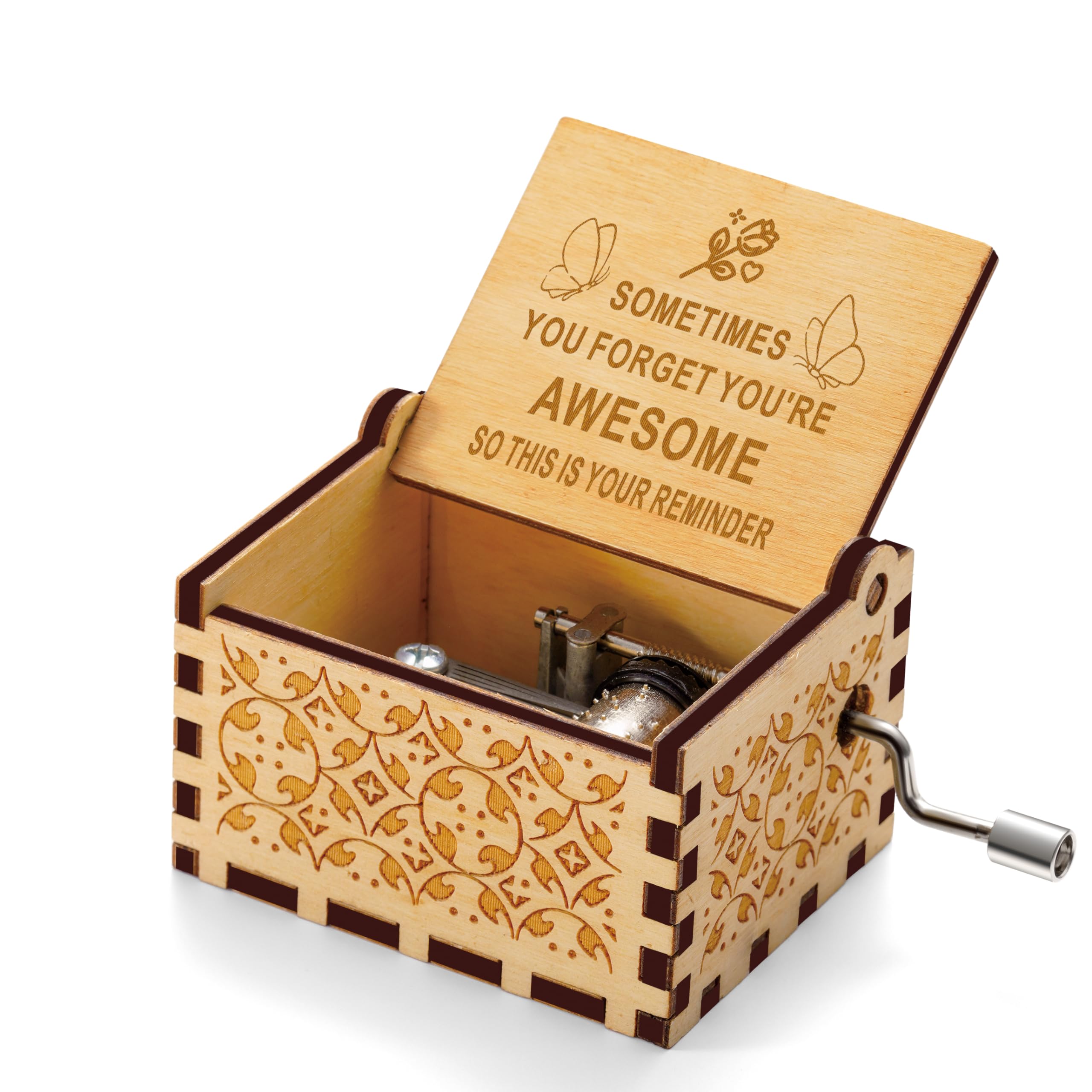 Personalized Wooden Music Box for Women - Unique Inspirational Gift for Her, Best Friend, Teacher, Nurse, Mom, Grandma - Perfect for Christmas, Birthday, Friendship Day - Home Decor & Keepsake for Special Occasions