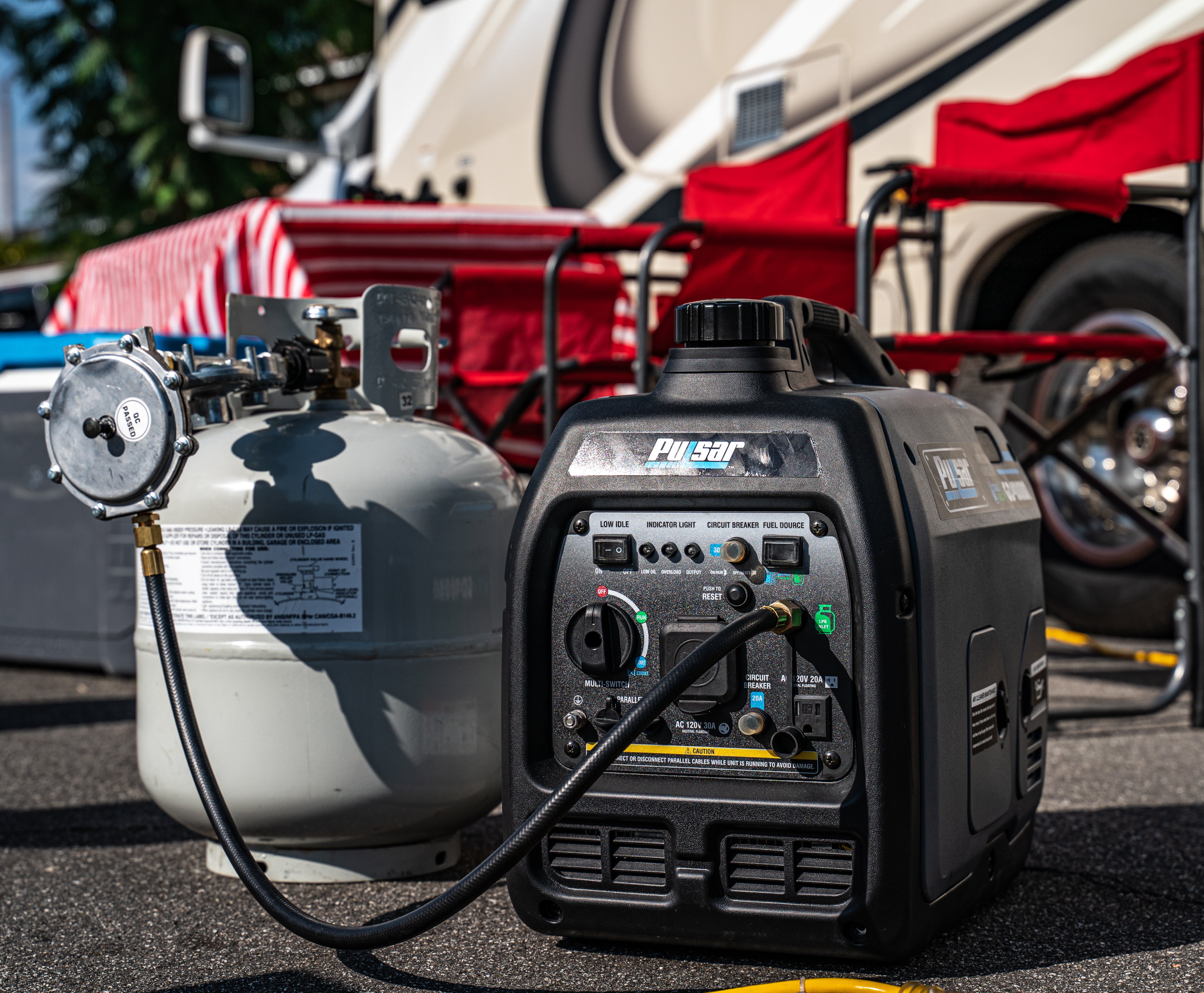 Pulsar 4000W Portable Super Quiet Dual Fuel Generator with Parallel Capability (GD400BN) - Ideal for Camping, RV Trips & Emergency Power Backup