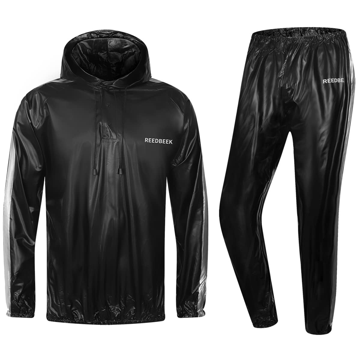 Heavy Duty Sauna Suit for Weight Loss & Fitness - Thermal Sweat Suit with Button Jacket & Pants for Gym, Workout & Exercise | Perfect for Intense Training, Fat Burning & Detox