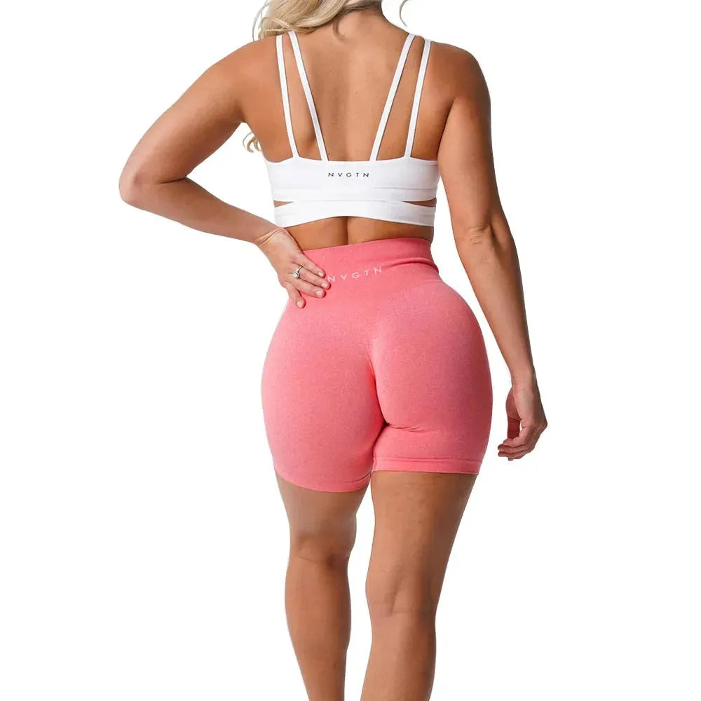 NVGTN Seamless Pro Shorts for Women - High Waisted Workout Shorts with Scrunch Detail - Perfect for Running, Yoga & Gym Training - Great for Intense Workouts & Active Lifestyle