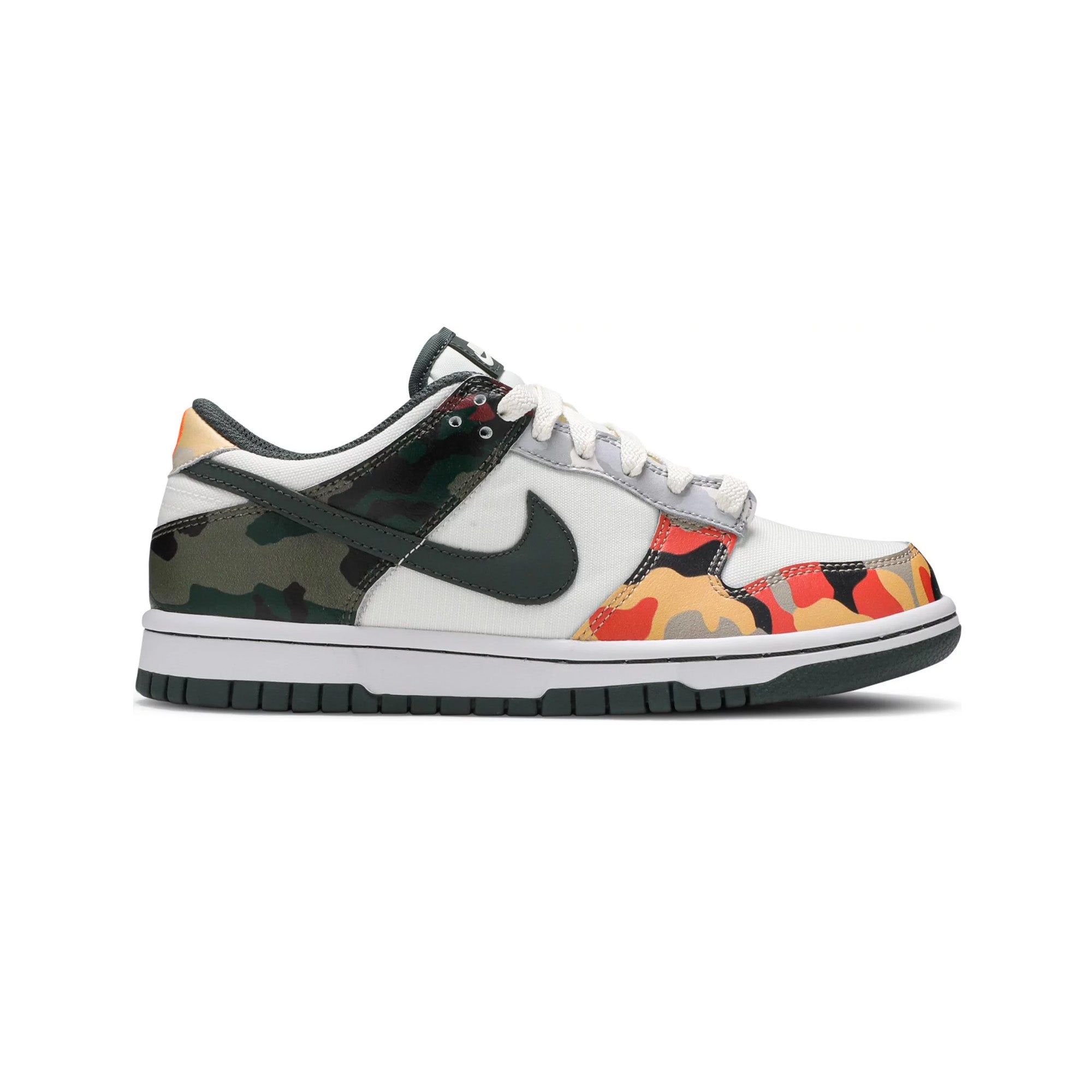 Nike Dunk Low SE 'Sail Multi Camo' GS Sneakers - Women's & Girls' Casual Shoes for Streetwear, Skateboarding & Everyday Fashion