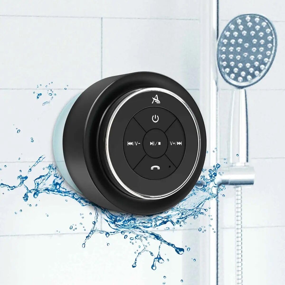 XLEADER IPX7 Waterproof Bluetooth Shower Speaker with Suction Cup - Wireless Portable Speaker with Crystal Clear Sound, Built-in Mic for Phone & Tablet - Perfect for Bathroom, Pool, Beach & Outdoor Activities